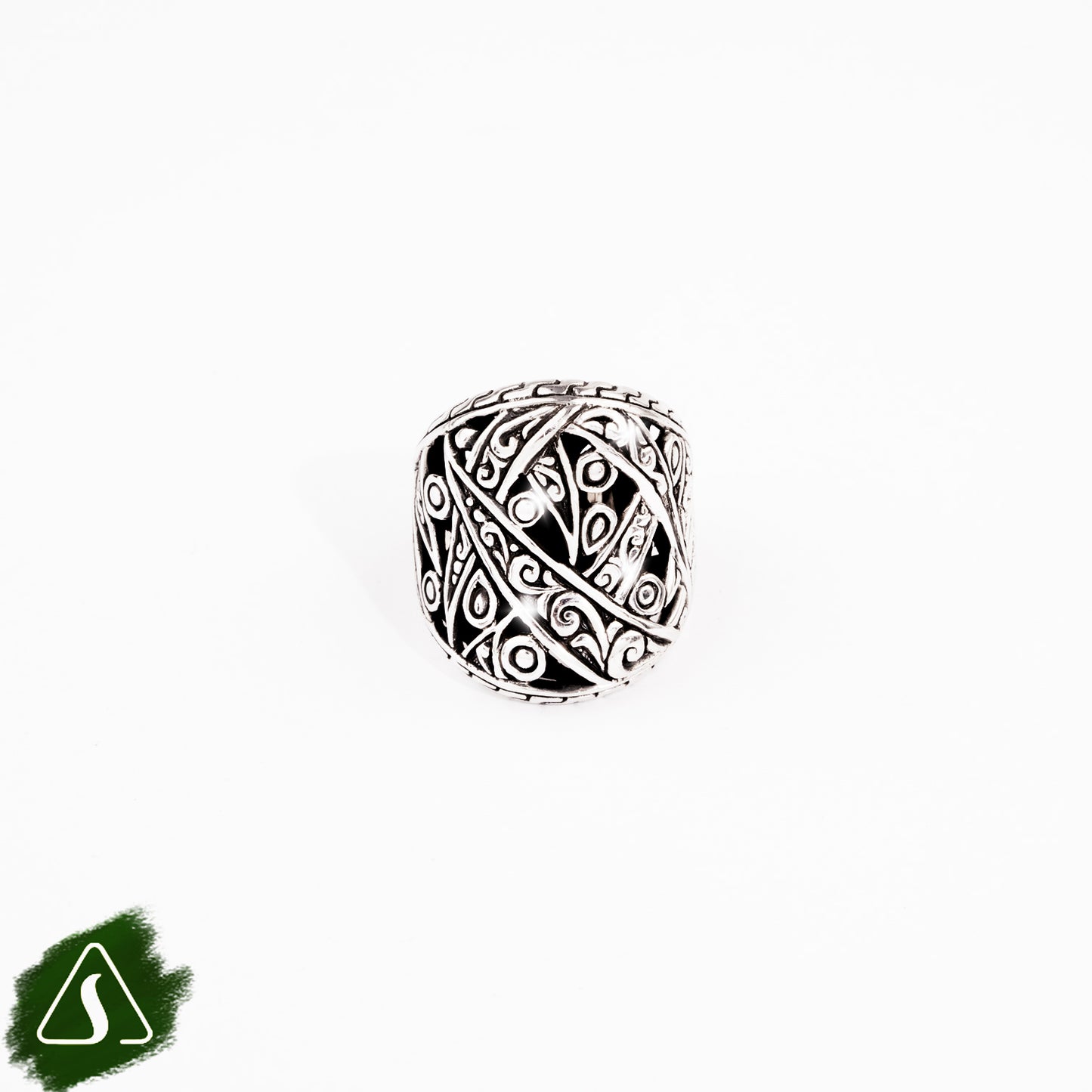 Sterling Silver Abstract Tribal Band Ring