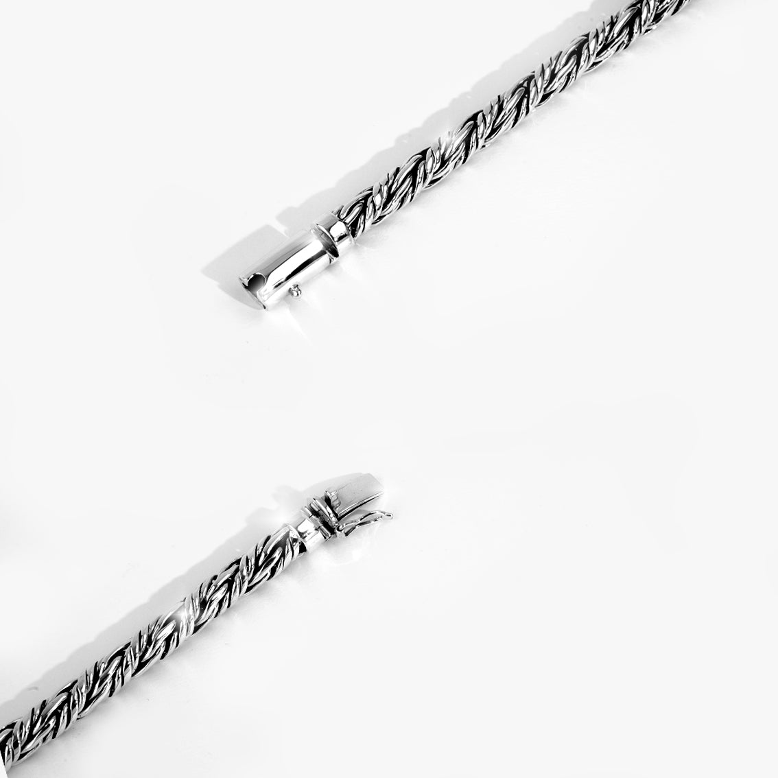 Sterling Silver Byzantine Chain Bracelet, Handcrafted Bali Style, Men's Jewelry