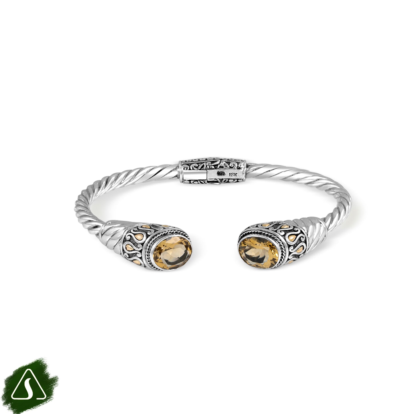 Handcrafted Twisted Cable Sterling Silver Cuff Bracelet