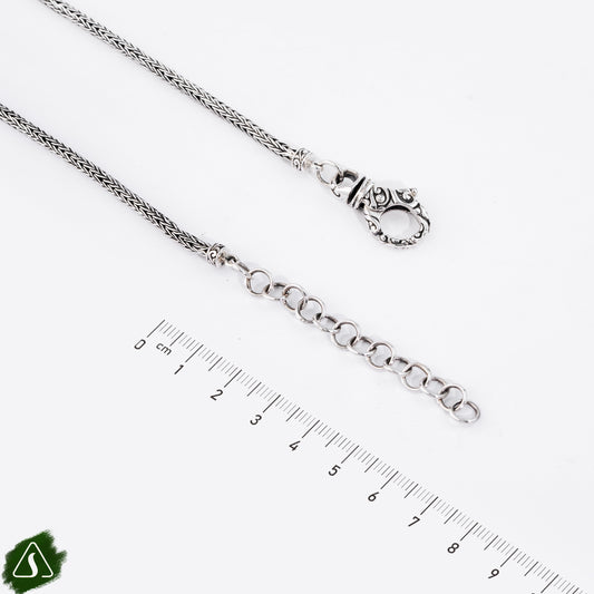 Sterling Silver Bar Necklace with Blue Topaz, Peridot & Citrine Gemstones and 18K Gold Accents