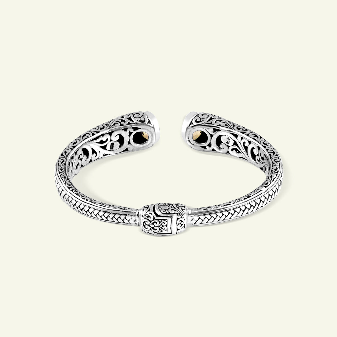Artisan Heritage Sterling Silver Cuff with Ornate Detailing