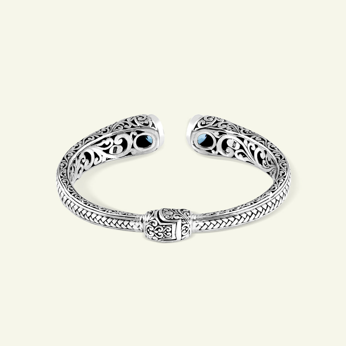 Artisan Heritage Sterling Silver Cuff with Ornate Detailing