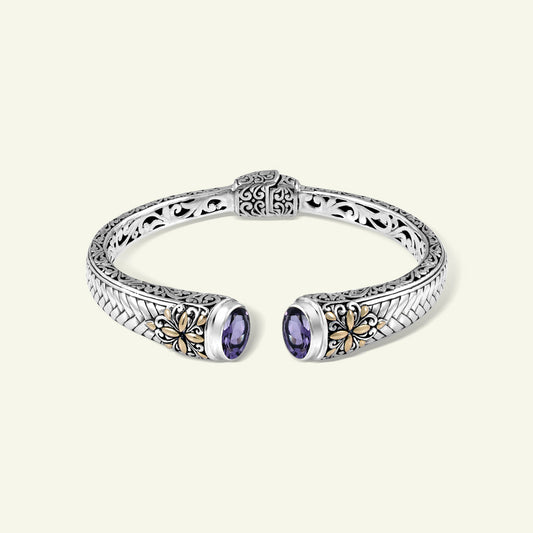 Artisan Heritage Sterling Silver Cuff with Ornate Detailing