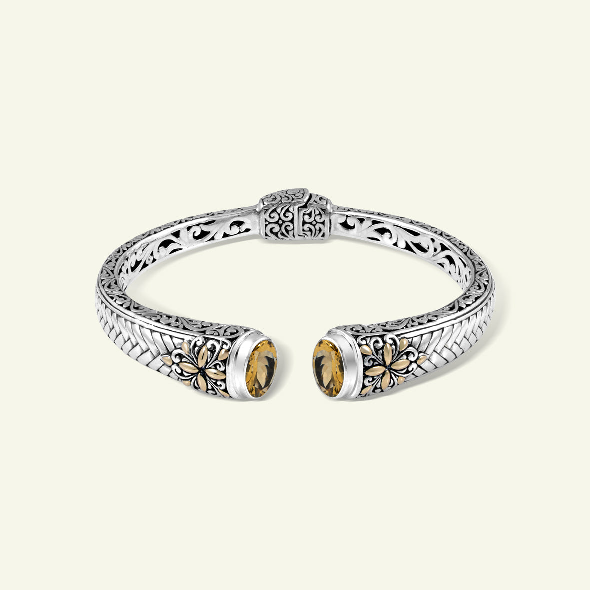 Artisan Heritage Sterling Silver Cuff with Ornate Detailing