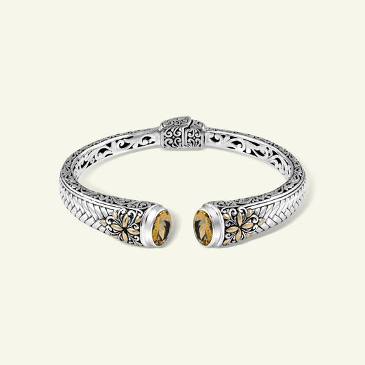 Artisan Heritage Sterling Silver Cuff with Ornate Detailing