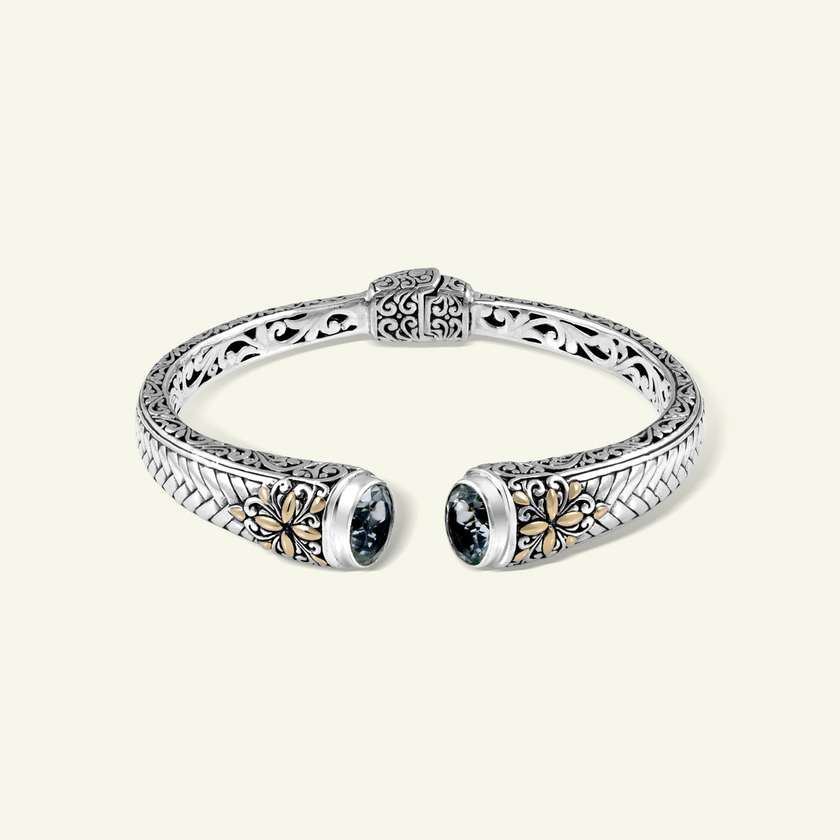 Artisan Heritage Sterling Silver Cuff with Ornate Detailing