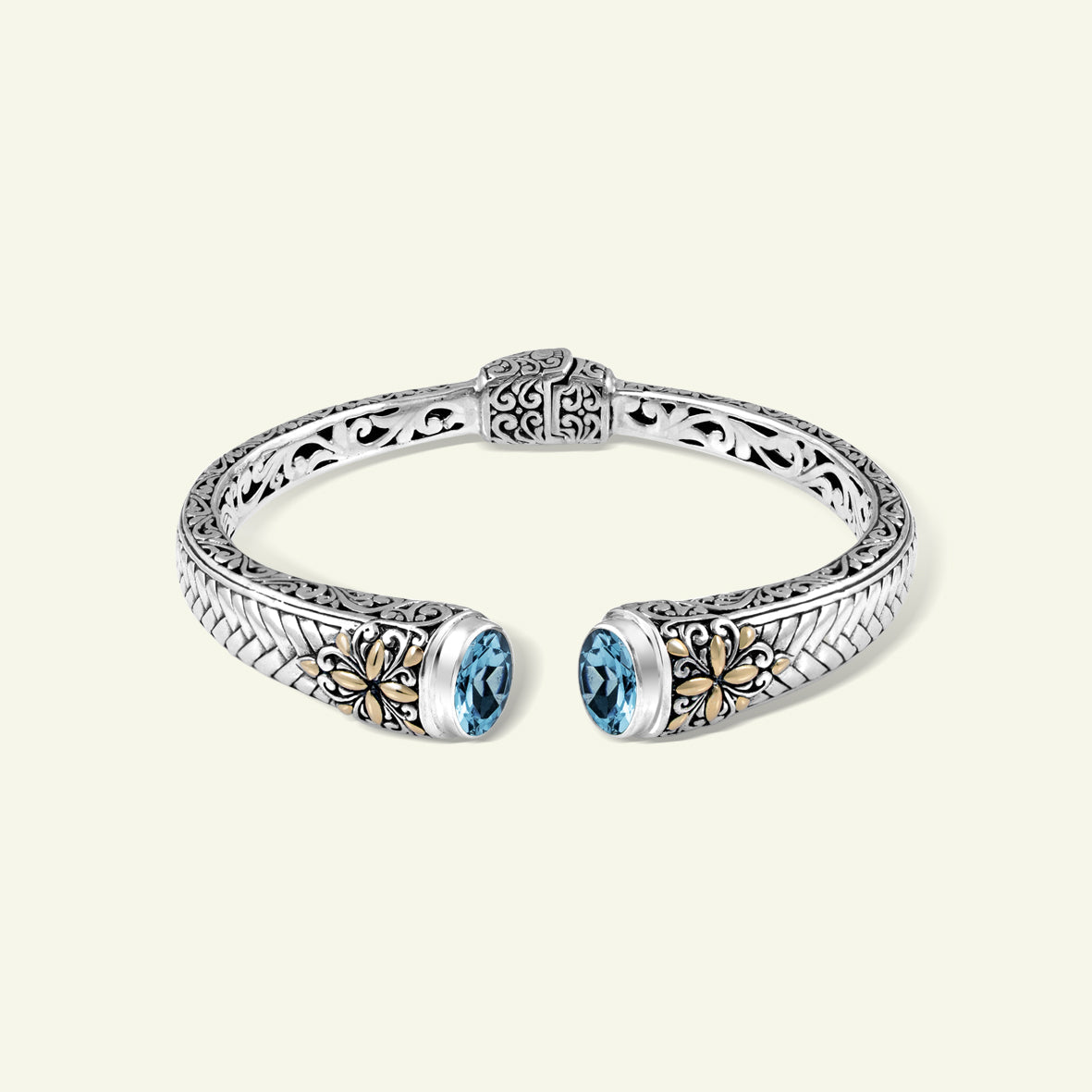 Artisan Heritage Sterling Silver Cuff with Ornate Detailing