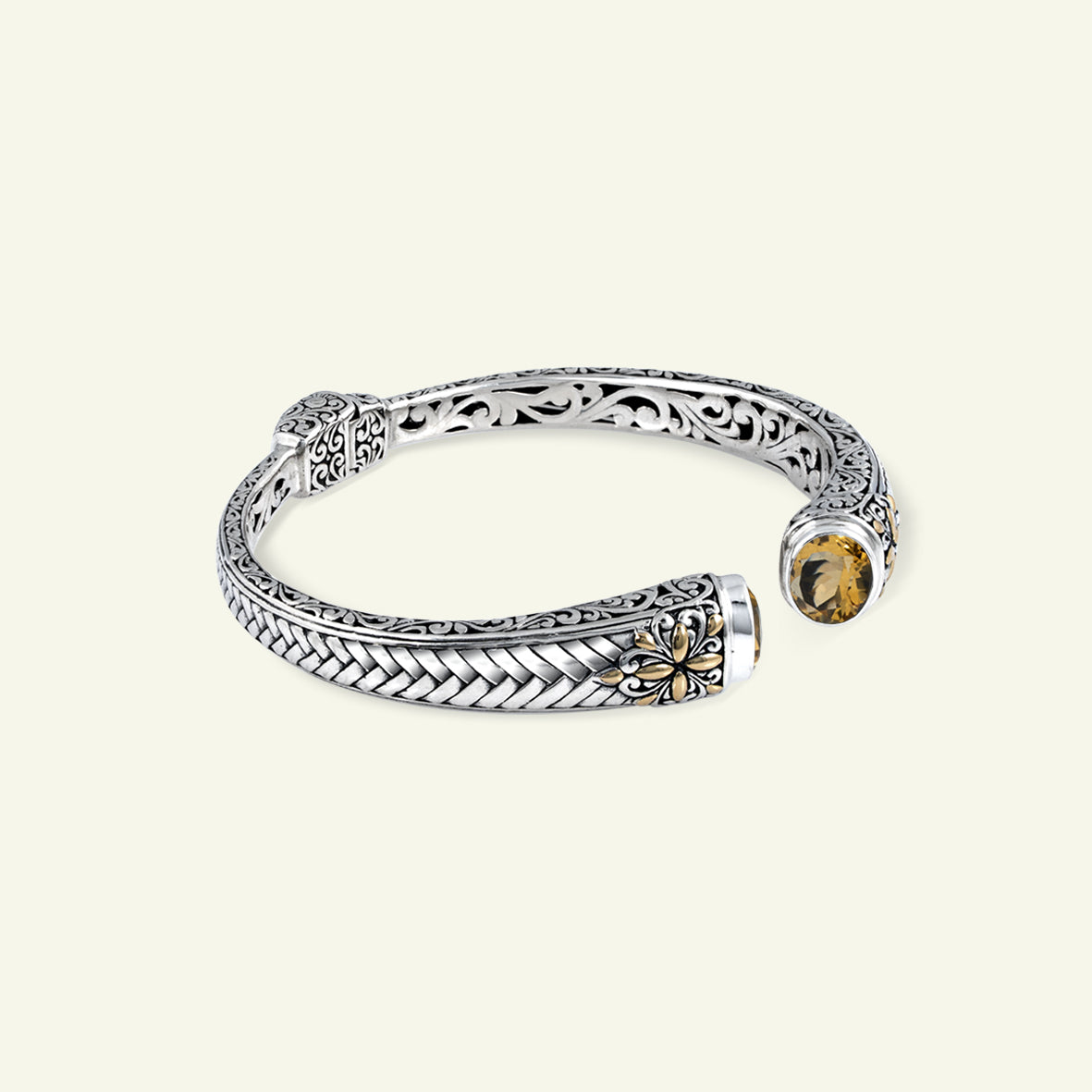 Artisan Heritage Sterling Silver Cuff with Ornate Detailing