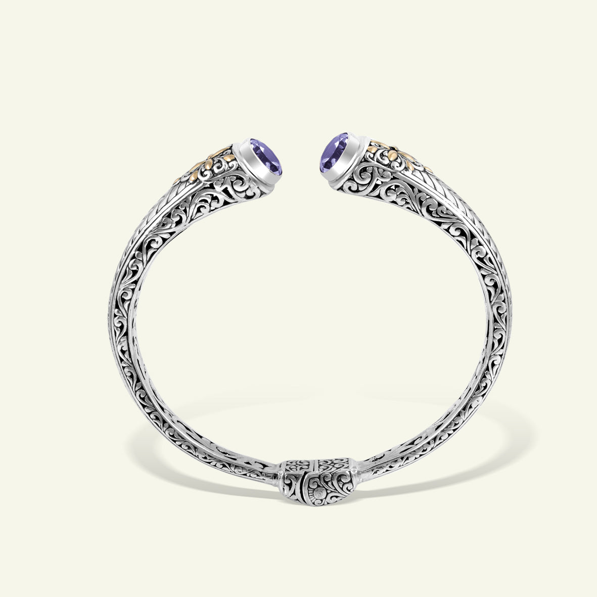 Artisan Heritage Sterling Silver Cuff with Ornate Detailing