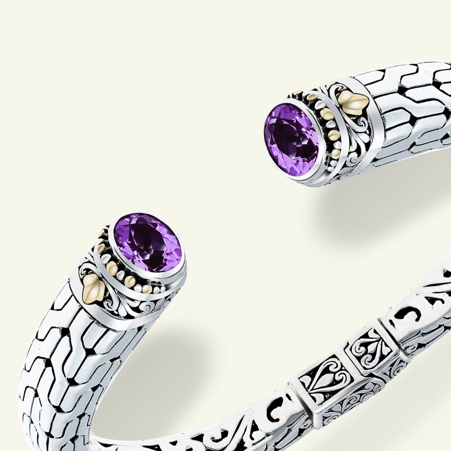 Sterling Silver Blue Topaz Open Cuff Bracelet