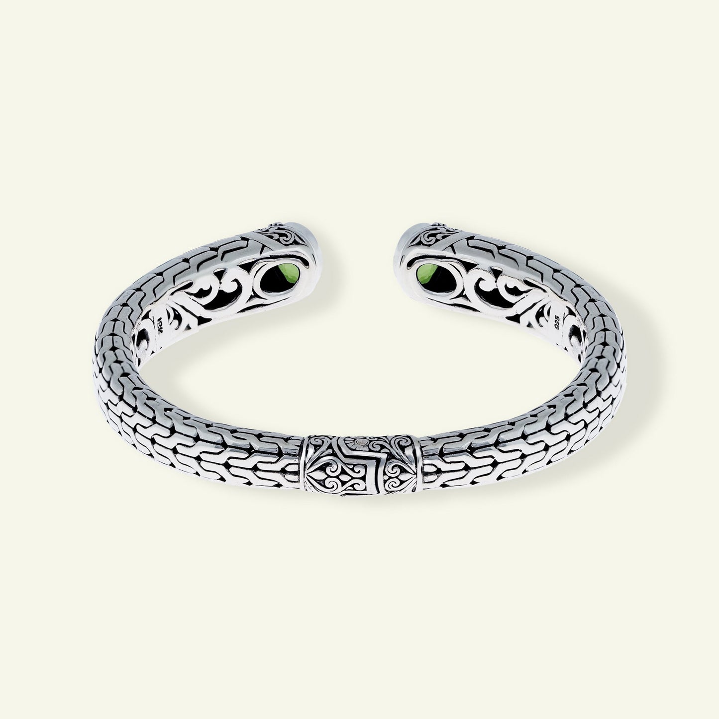 Sterling Silver Blue Topaz Open Cuff Bracelet