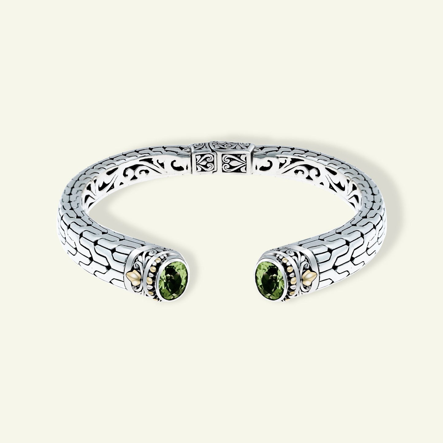 Sterling Silver Blue Topaz Open Cuff Bracelet