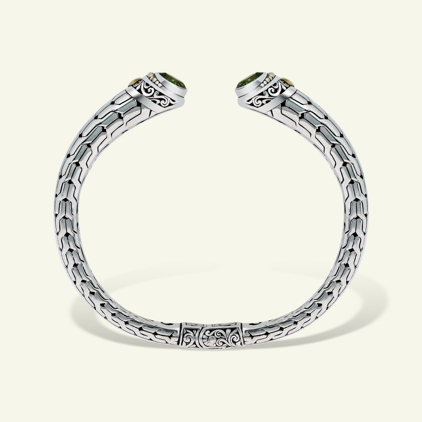 Sterling Silver Blue Topaz Open Cuff Bracelet