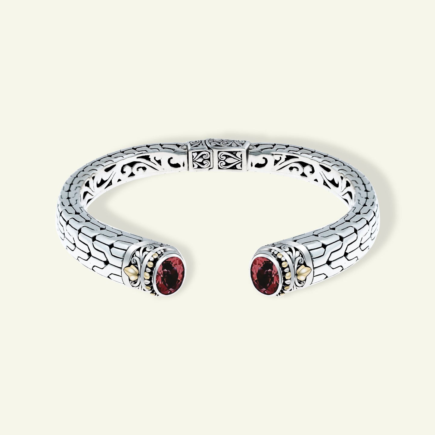 Sterling Silver Blue Topaz Open Cuff Bracelet