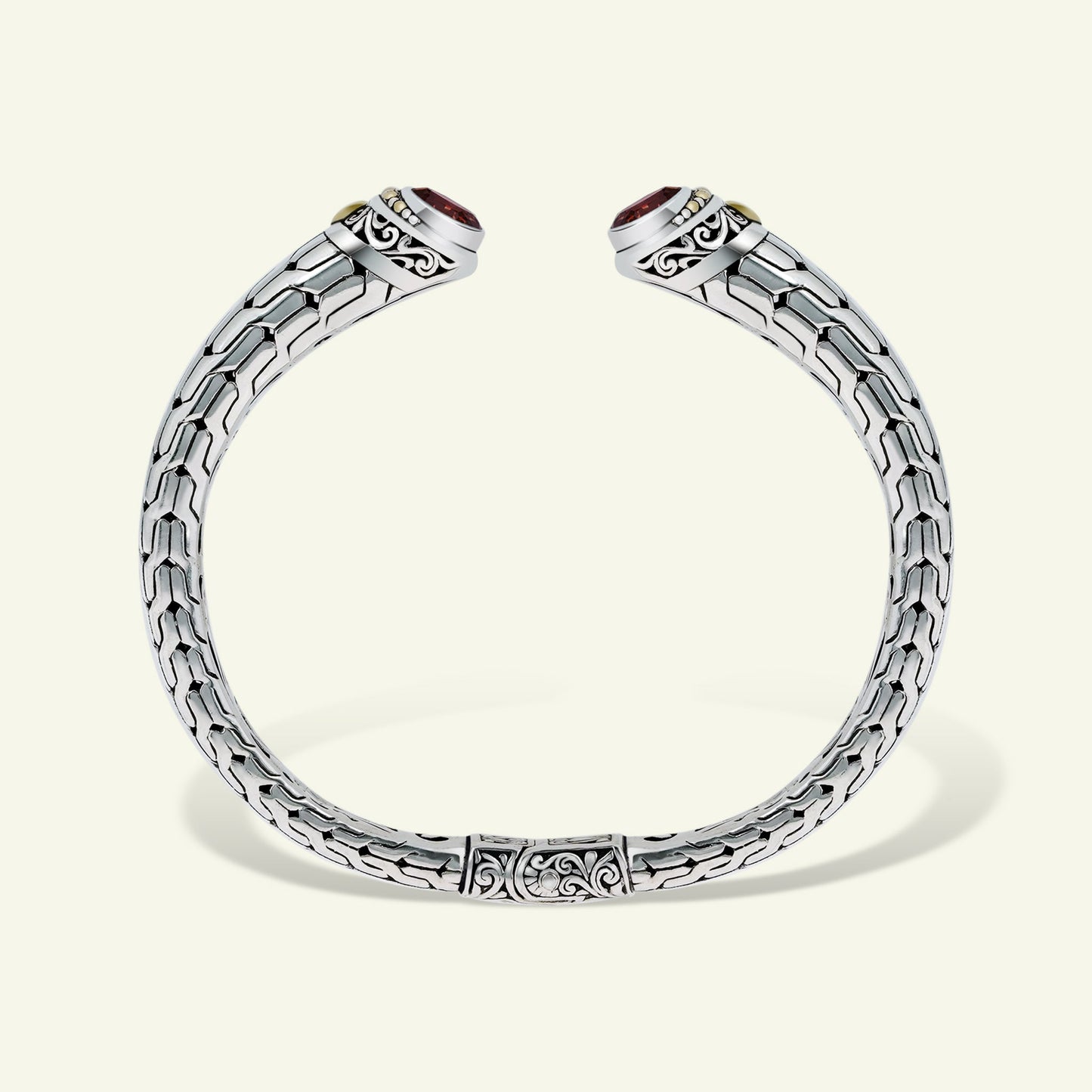 Sterling Silver Blue Topaz Open Cuff Bracelet