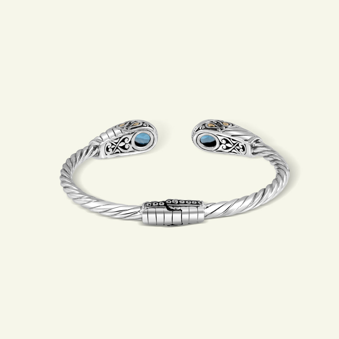 Handcrafted Twisted Cable Sterling Silver Cuff Bracelet