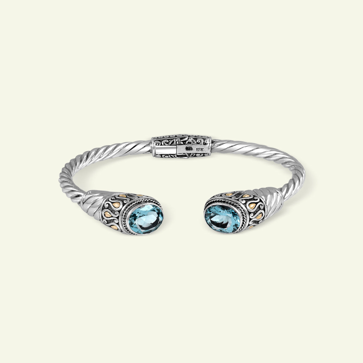 Handcrafted Twisted Cable Sterling Silver Cuff Bracelet