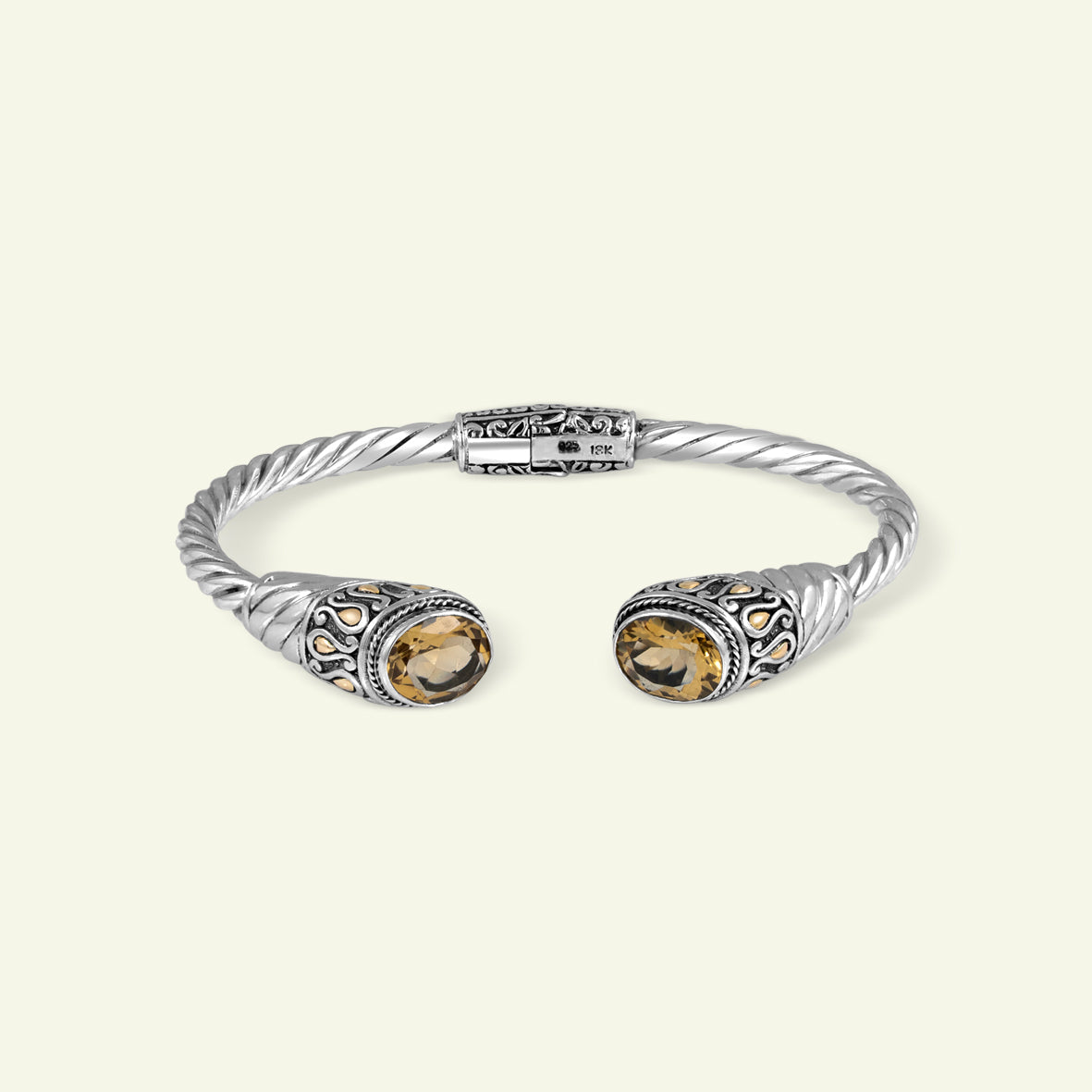 Handcrafted Twisted Cable Sterling Silver Cuff Bracelet