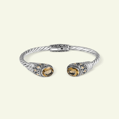 Handcrafted Twisted Cable Sterling Silver Cuff Bracelet