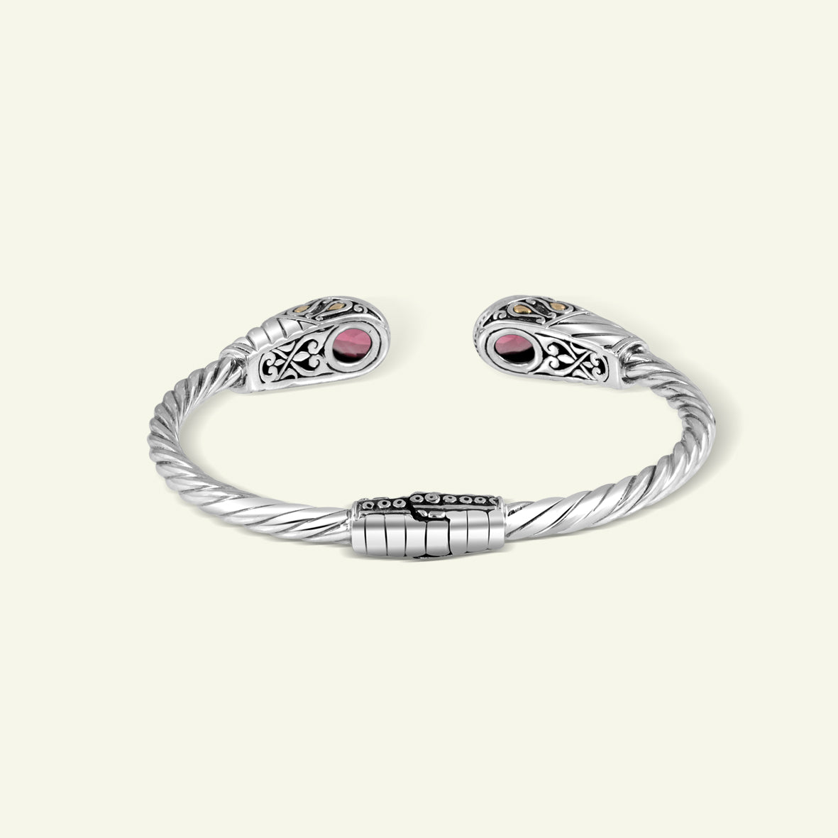 Handcrafted Twisted Cable Sterling Silver Cuff Bracelet
