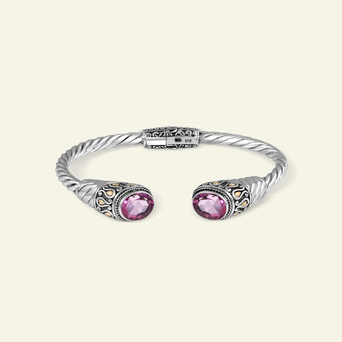 Handcrafted Twisted Cable Sterling Silver Cuff Bracelet
