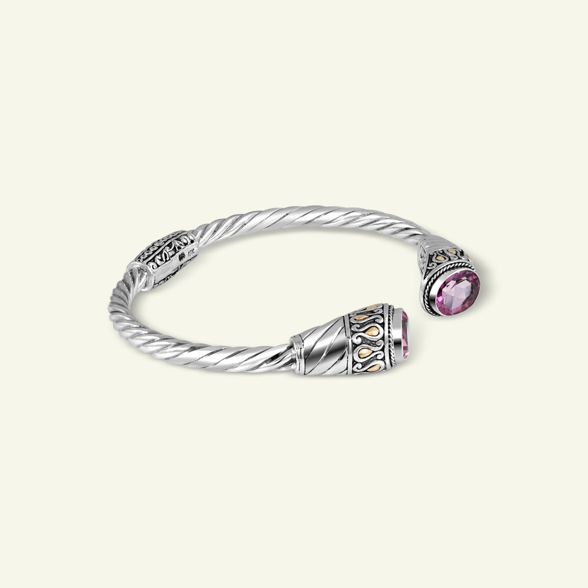 Handcrafted Twisted Cable Sterling Silver Cuff Bracelet