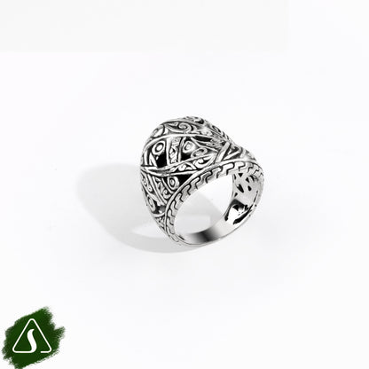 Sterling Silver Abstract Tribal Band Ring