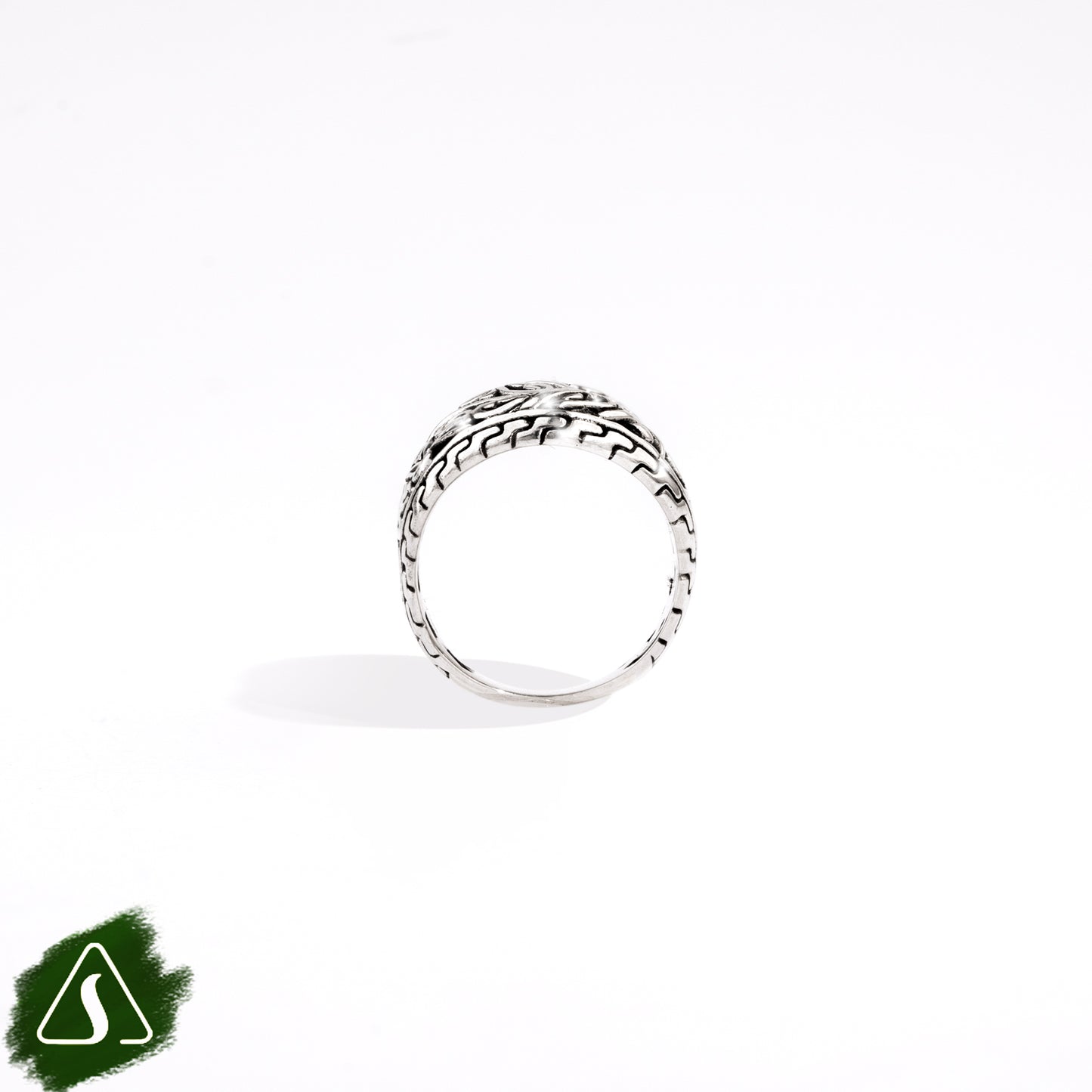 Sterling Silver Abstract Tribal Band Ring
