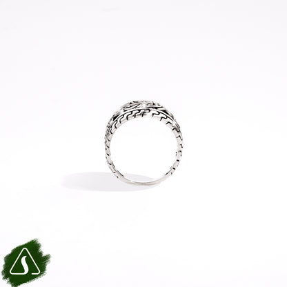 Sterling Silver Abstract Tribal Band Ring
