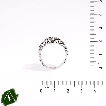 Sterling Silver Abstract Tribal Band Ring