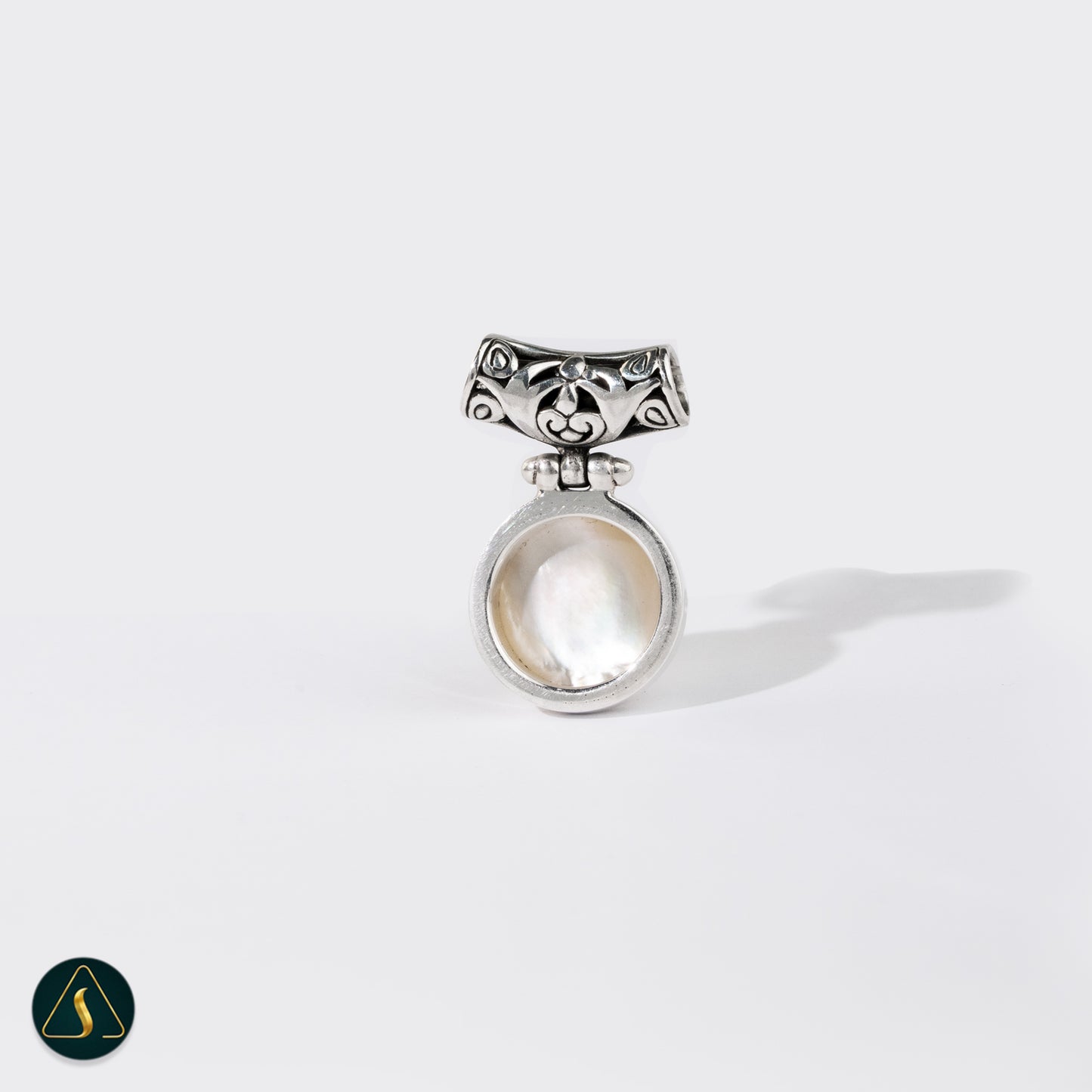 Bali Sterling Silver Jewelry, White Pearl Pendant