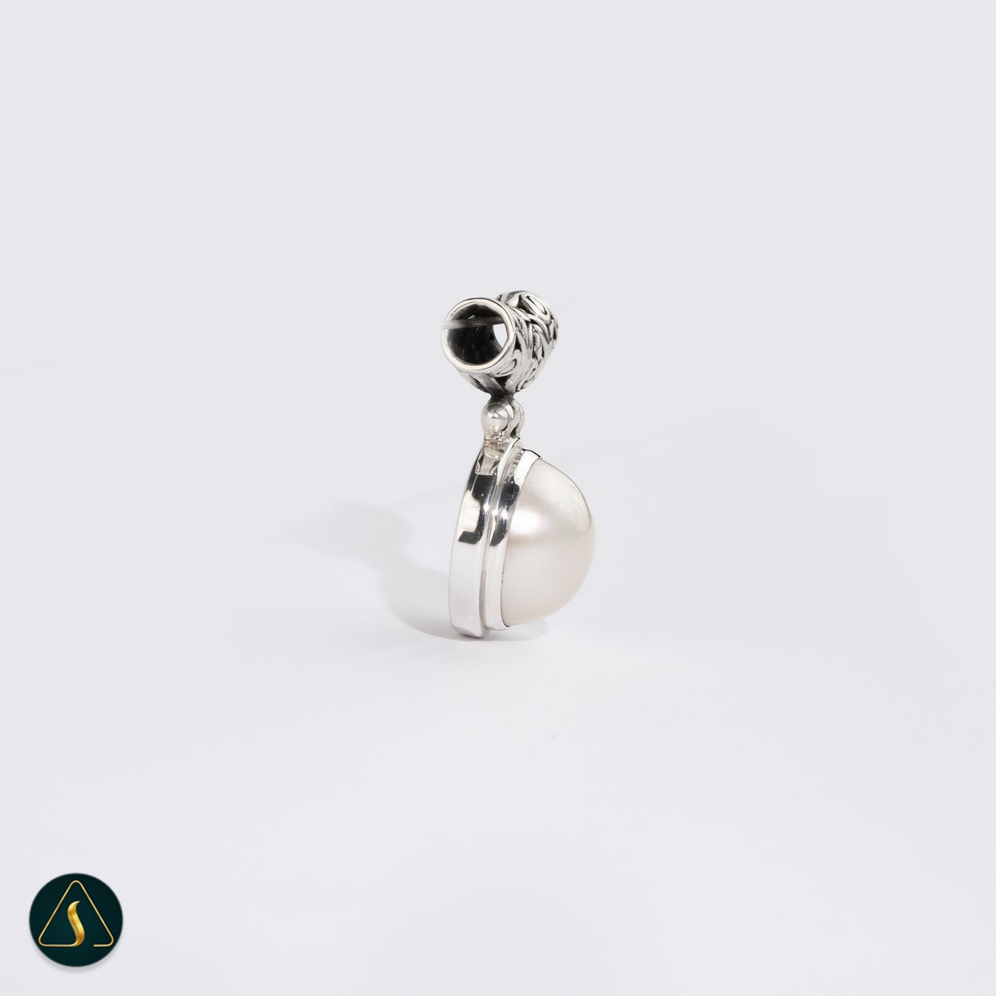Bali Sterling Silver Jewelry, White Pearl Pendant
