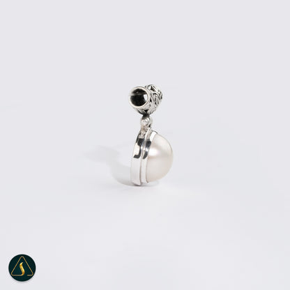 Bali Sterling Silver Jewelry, White Pearl Pendant
