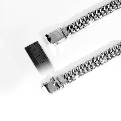 Sterling Silver Double Curb Link Bracelet, Handmade Bali Chain Jewelry