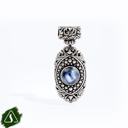 Handcrafted Sterling Silver Blue Kyanite Pendant