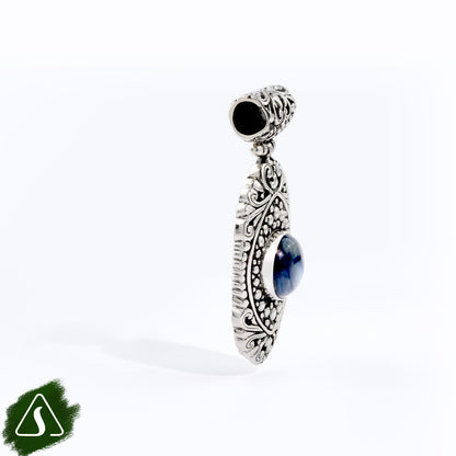 Handcrafted Sterling Silver Blue Kyanite Pendant
