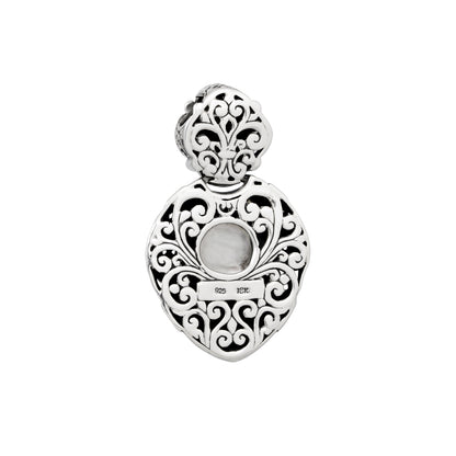 Sterling Silver Pearl Pendant with 18K Gold Accents