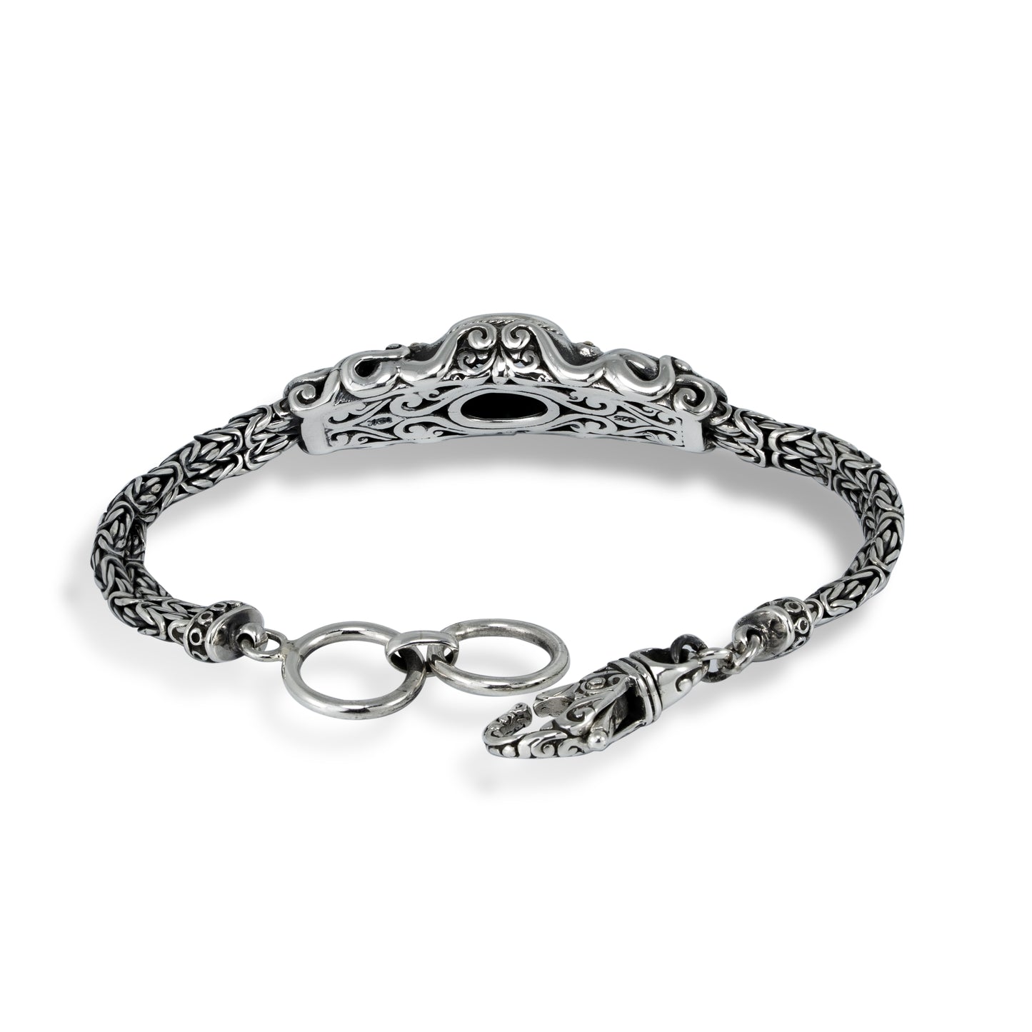 Octopus Blue Topaz Sterling Silver Bracelet with 18K Gold Accents