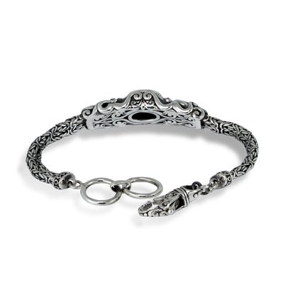 Octopus Blue Topaz Sterling Silver Bracelet with 18K Gold Accents