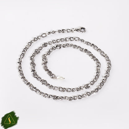 sterling 925  silver with pearl  for pendant Rolo Ilut chain