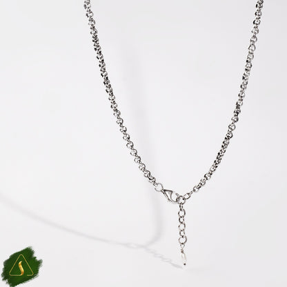 Rolo chain 925 sterling silver with pearl