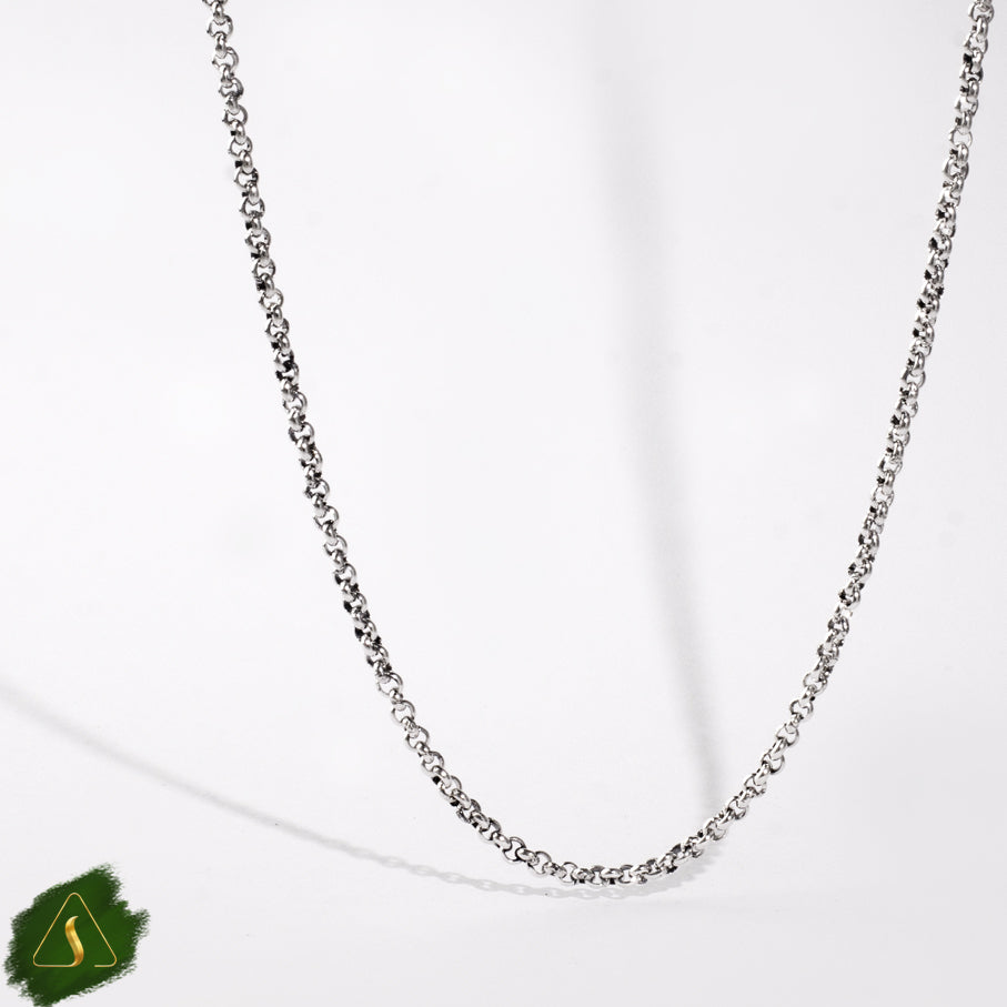 Rolo chain 925 sterling silver with pearl