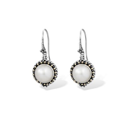 Vintage Inspired Pearl Drop Earrings in Sterling Silver with Timeless Craftsmanship