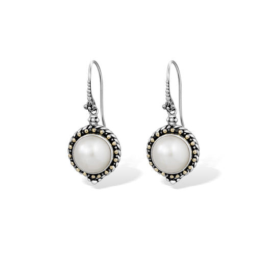 Vintage Inspired Pearl Drop Earrings in Sterling Silver with Timeless Craftsmanship