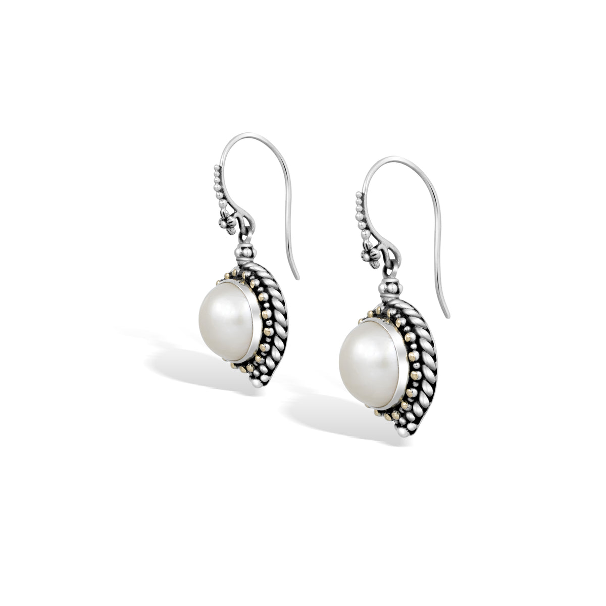 Vintage Inspired Pearl Drop Earrings in Sterling Silver with Timeless Craftsmanship