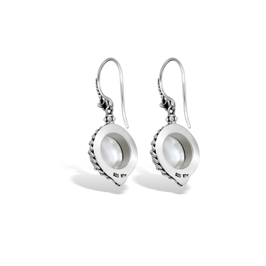 Vintage Inspired Pearl Drop Earrings in Sterling Silver with Timeless Craftsmanship