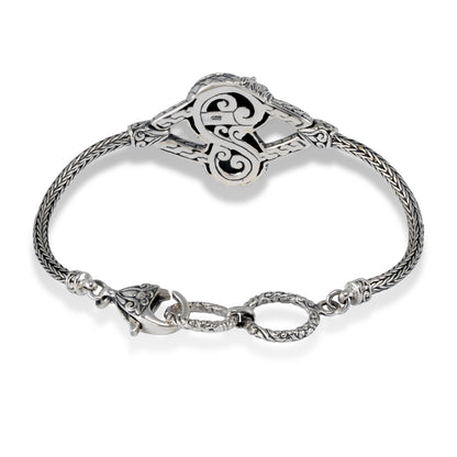 Silver Dragon Bracelet – Handcrafted Balinese Dragon Jewelry with Braided Chain Product Description