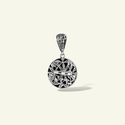 Handcrafted Balinese Silver Pendant with Elegant Leaf Motif