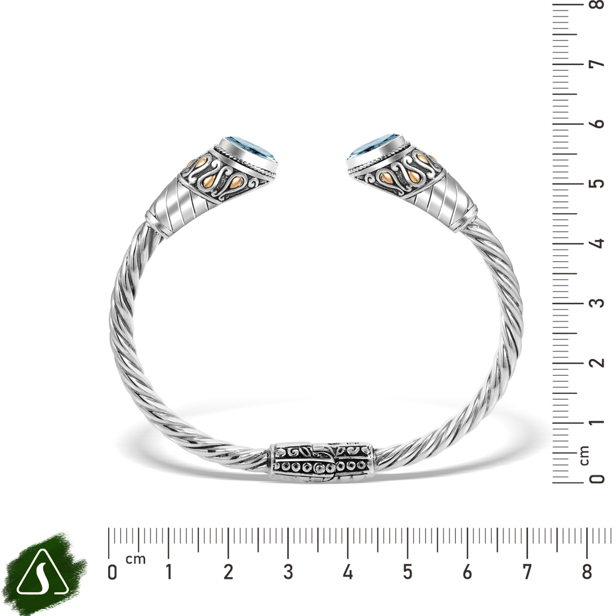 Handcrafted Twisted Cable Sterling Silver Cuff Bracelet