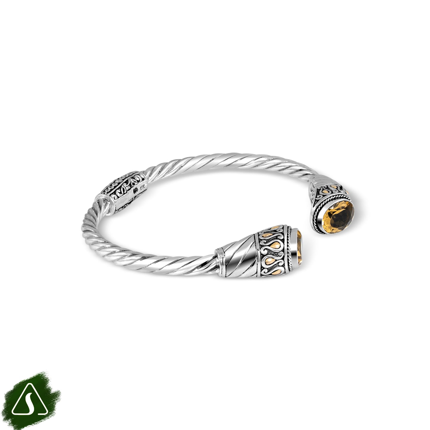 Handcrafted Twisted Cable Sterling Silver Cuff Bracelet